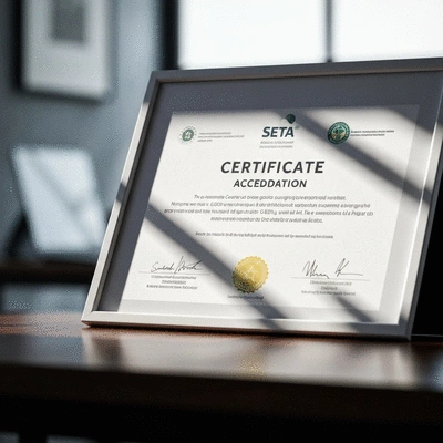 SETA accreditation certificate or badge
