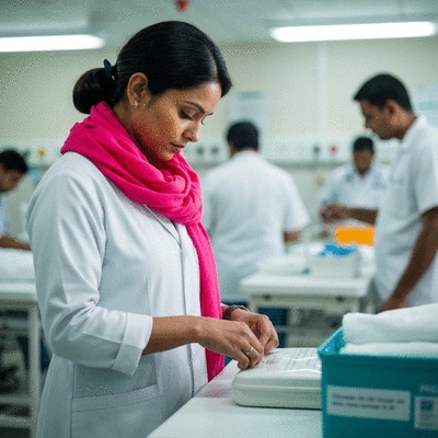 Worker wearing full PPE in a safe industrial environment