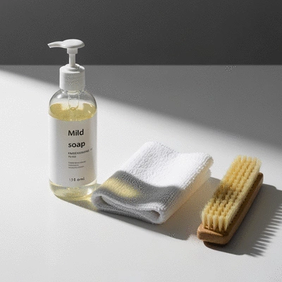 Safety helmet maintenance kit with cleaning supplies